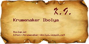 Krumenaker Ibolya névjegykártya